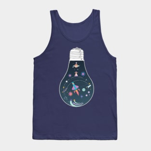 Milky way light bulb - Kawaii Tank Top